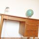 Scandinavian-style verni chene desk / vintage 60s
