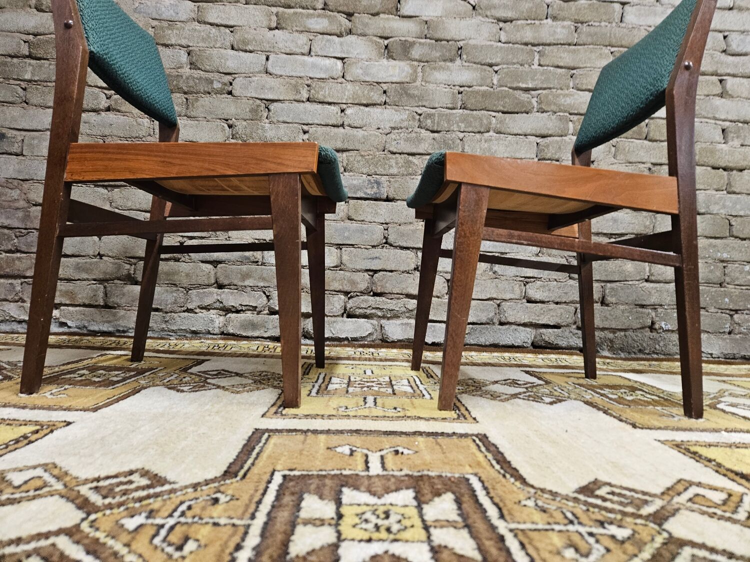 Pair of 1960 teak scandinavian chairs