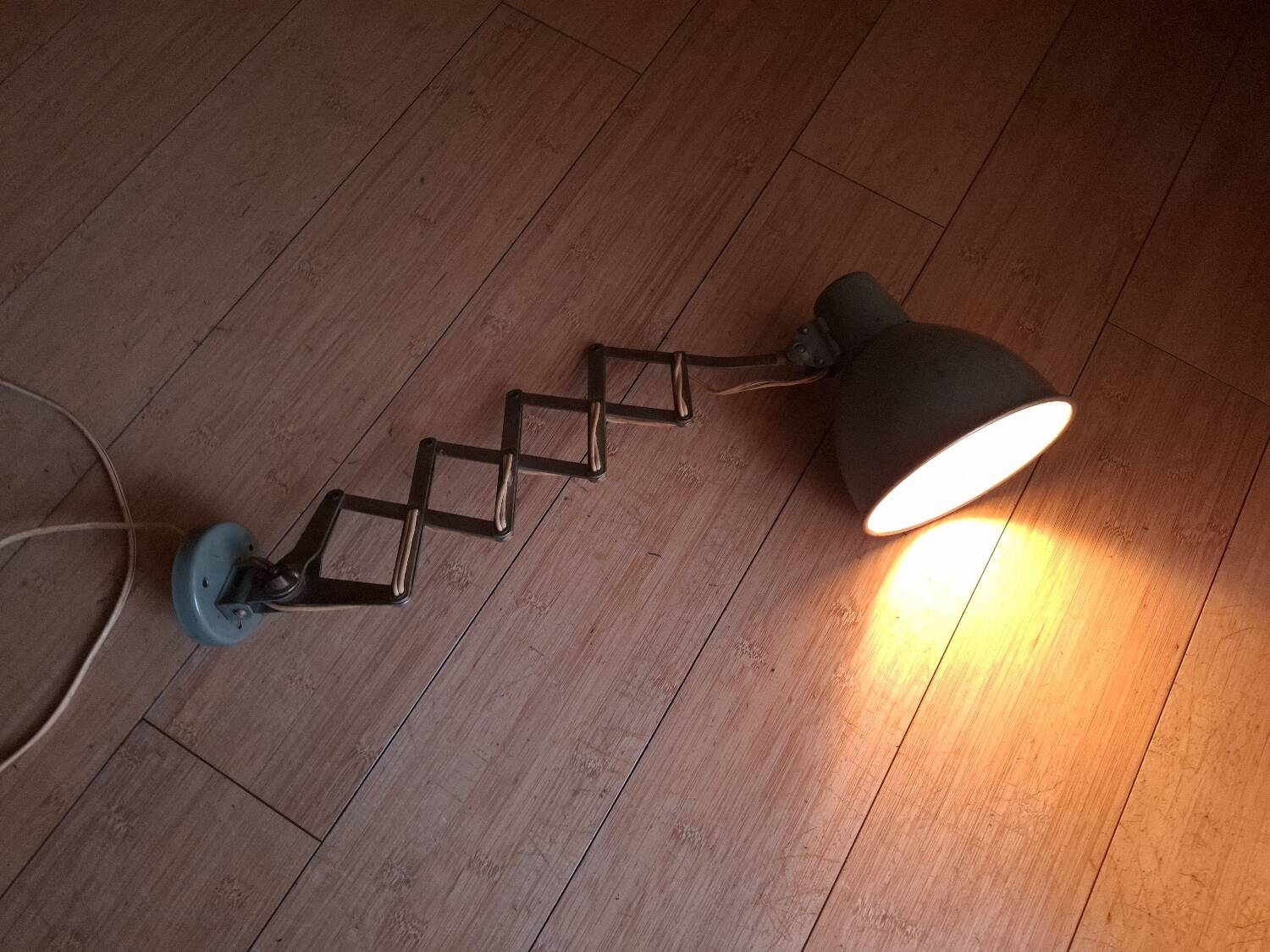 1950s extendable wall lamp