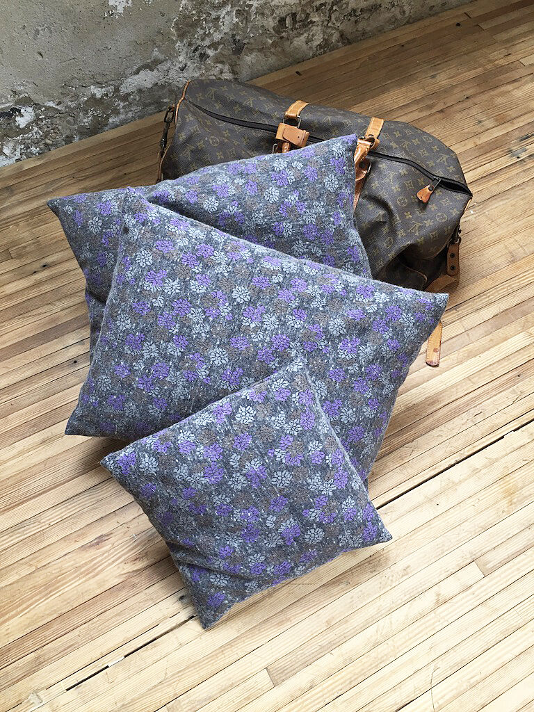 Antique fabric cushions