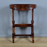 Mahogany burl catch-all table, Empire period – early 19th century