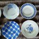 8 mismatched antique deep plates