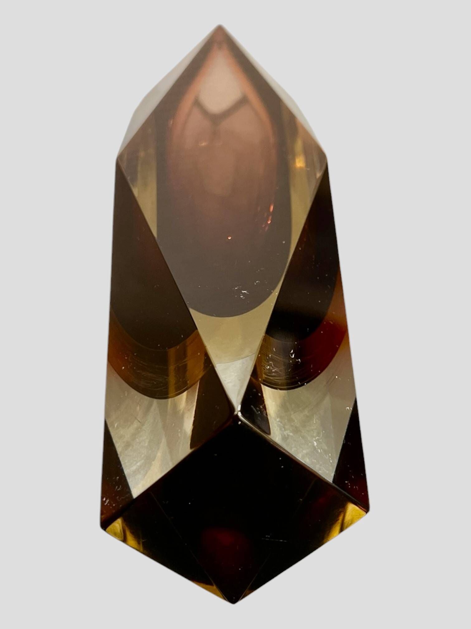 Facet-cut Murano vase attributed to Mandruzzato, Italy, 1960s.