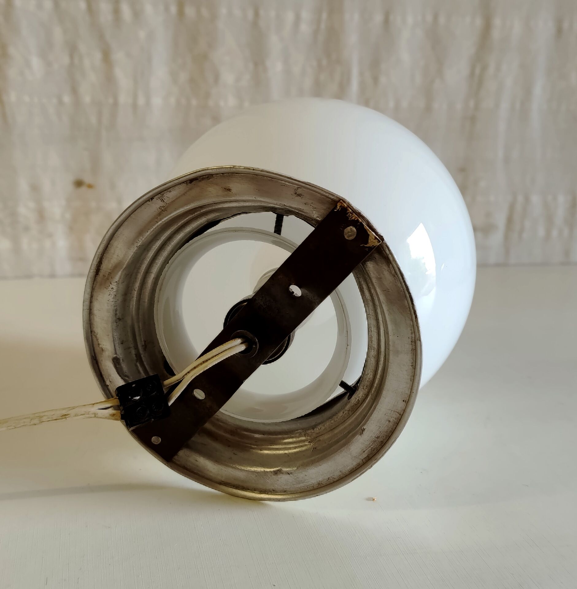 Ceiling light or opaline globe wall light - mid 20th century.
