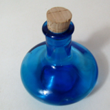 Red blue tinted glass bottles