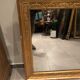 Old 19th century mirror in wood and gilded stucco