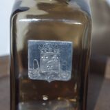 Smoked glass and pewter carafe