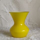 Yellow opaline vintage vase