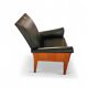Paramount chair by Philippe Starck / black leather for Driade / 1989