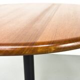 Table à manger ronde en teck par Niels Bach, années 1970