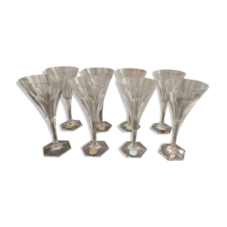 Series of 8 Villeroy and Boch crystal glasses