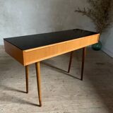 Vintage oak compass leg desk