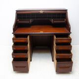 Antique roller blind writing desk 1930s, United Kingdom