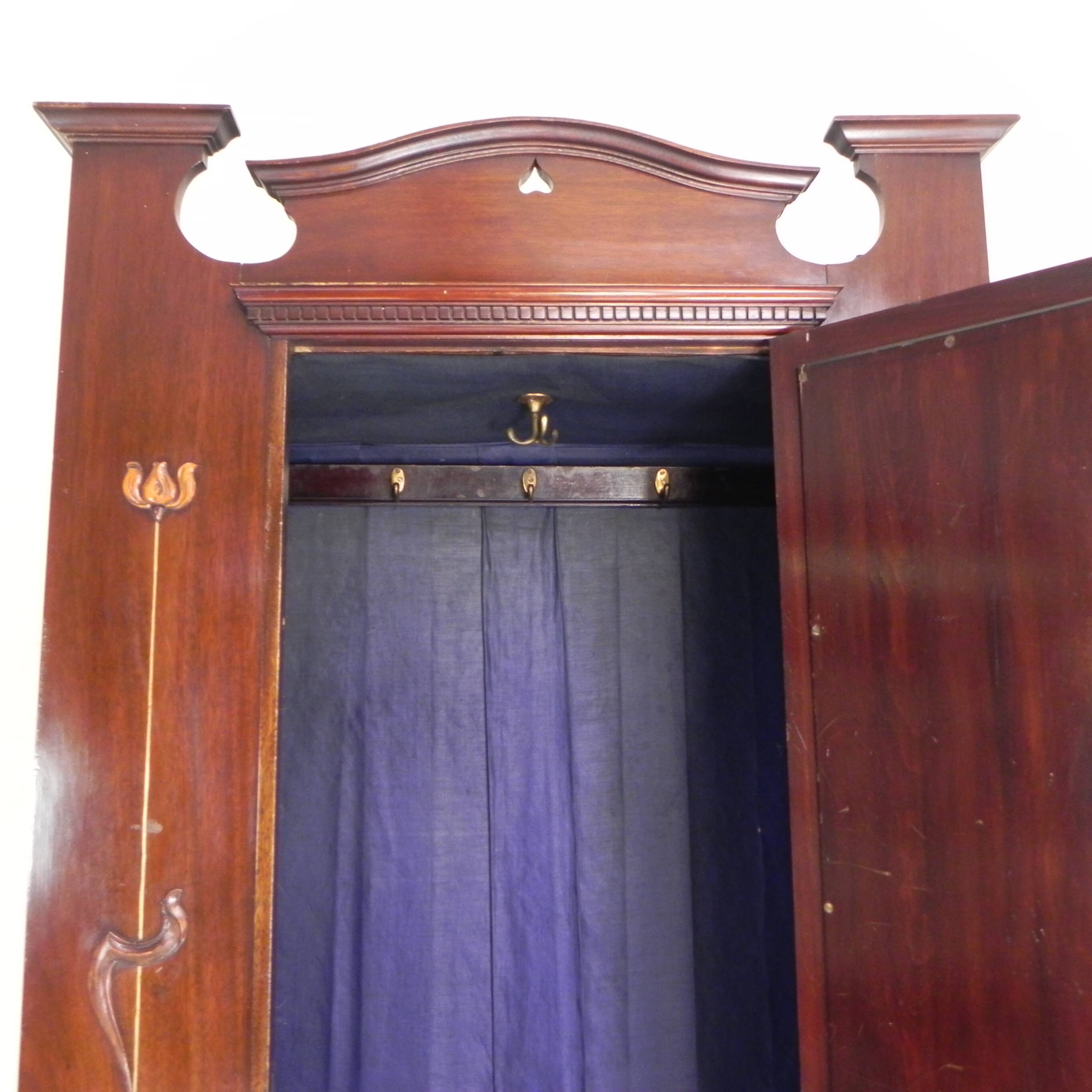 Art Nouveau wardrobe, hanging cupboard
