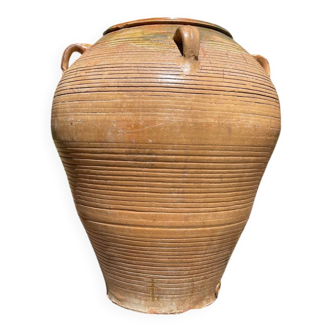Ancient terracotta pottery jar