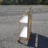 Formica white folding wheeled service 60s