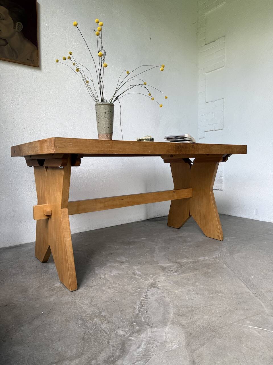 1950s beech mountain furniture table