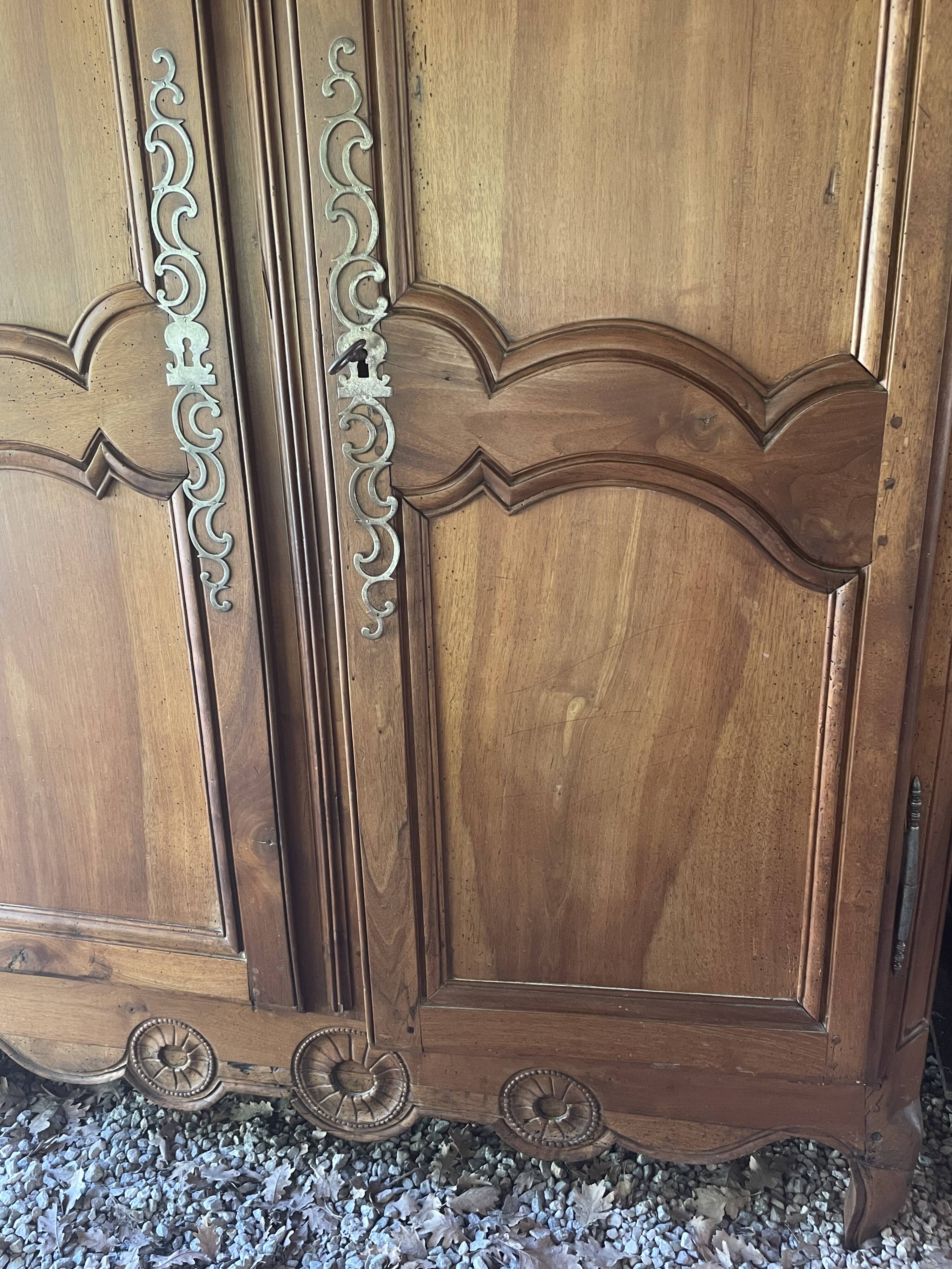 Antique molded walnut cabinet