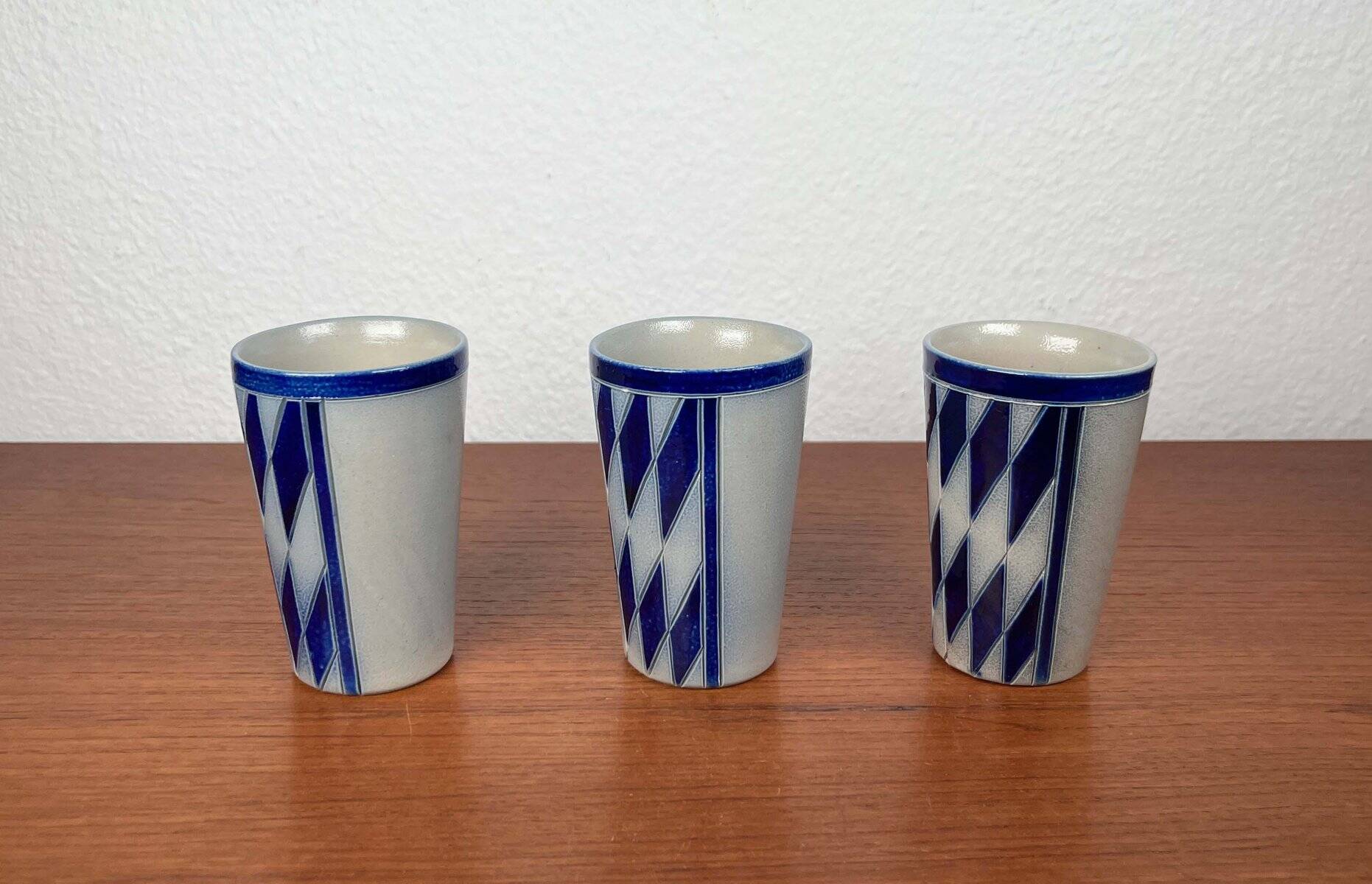 Set of 3 Vintage German Ceramic Mugs by Merkelbach Keramik, 1970s