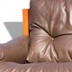 Pierre Chapo, 3-seater sofa S32 in solid elm and brown leather, 1966