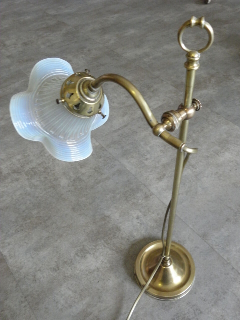 Art deco brass table lamp