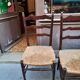 Lot de 4 chaise paillage