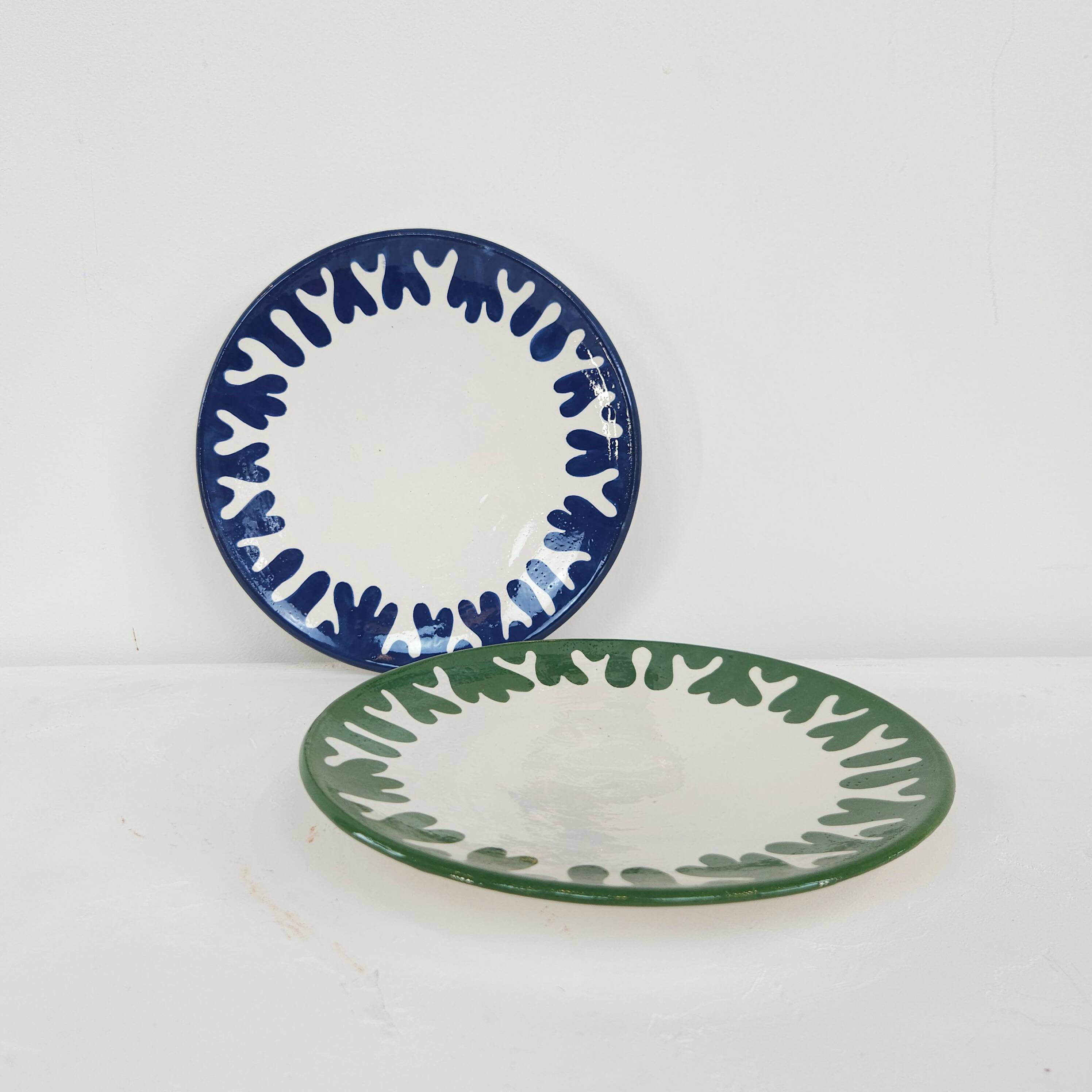 Medium plate - CINERARIA blue border