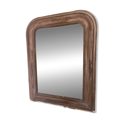 Miroir Louis Philippe doré et perlé