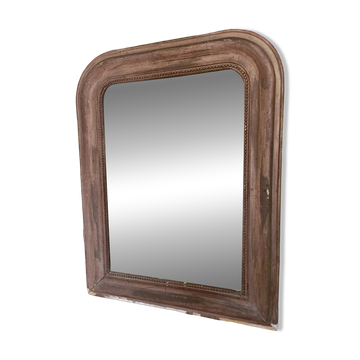 Miroir Louis Philippe doré et perlé