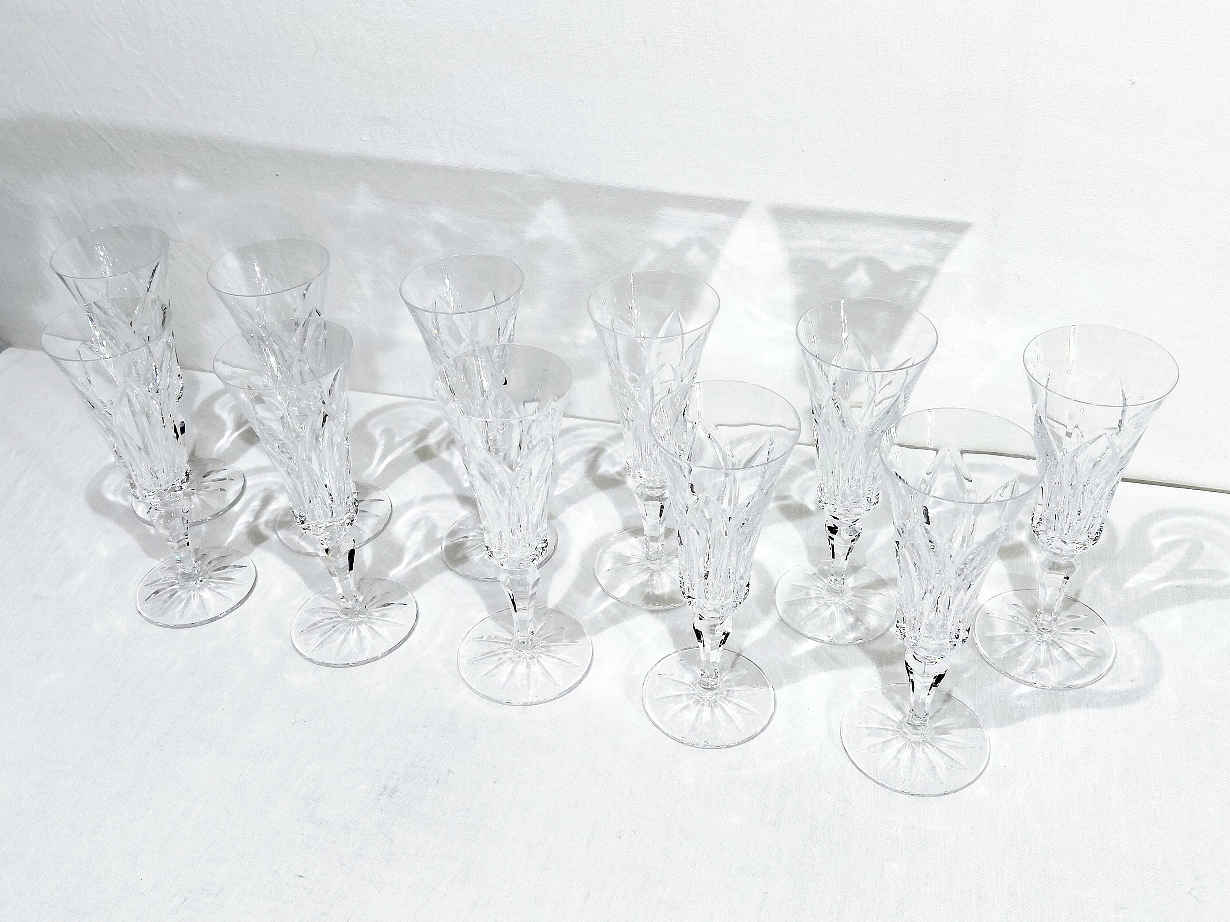 11 CHAMPAGNE FLUTES ST LOUIS CAMARGUE MODEL