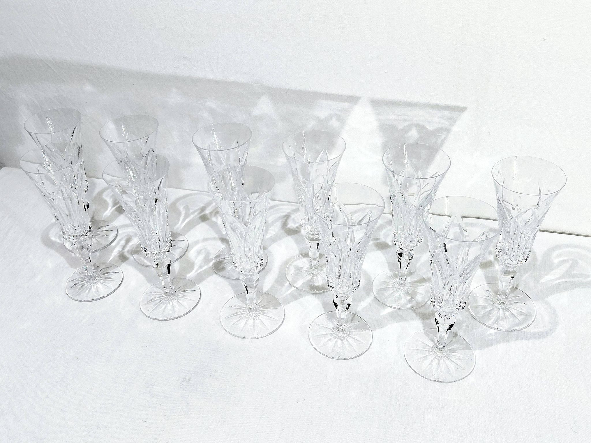 11 CHAMPAGNE FLUTES ST LOUIS CAMARGUE MODEL