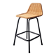 Low model stool of wicker and metal by Rohé Noordwolde, The Netherlands 1960's