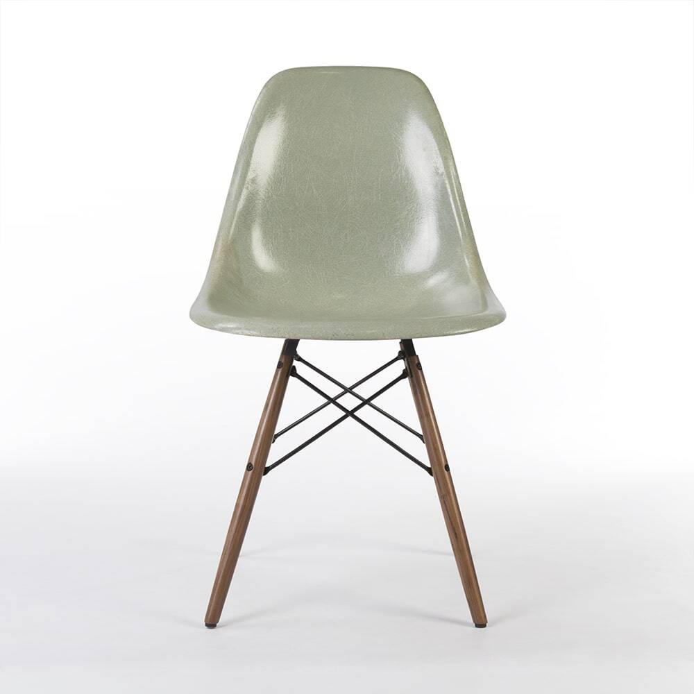 Light Seafoam Herman Miller Vintage Eames DSW Dining Side Shell Chair