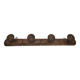 Vintage wooden coat rack with 4 hooks