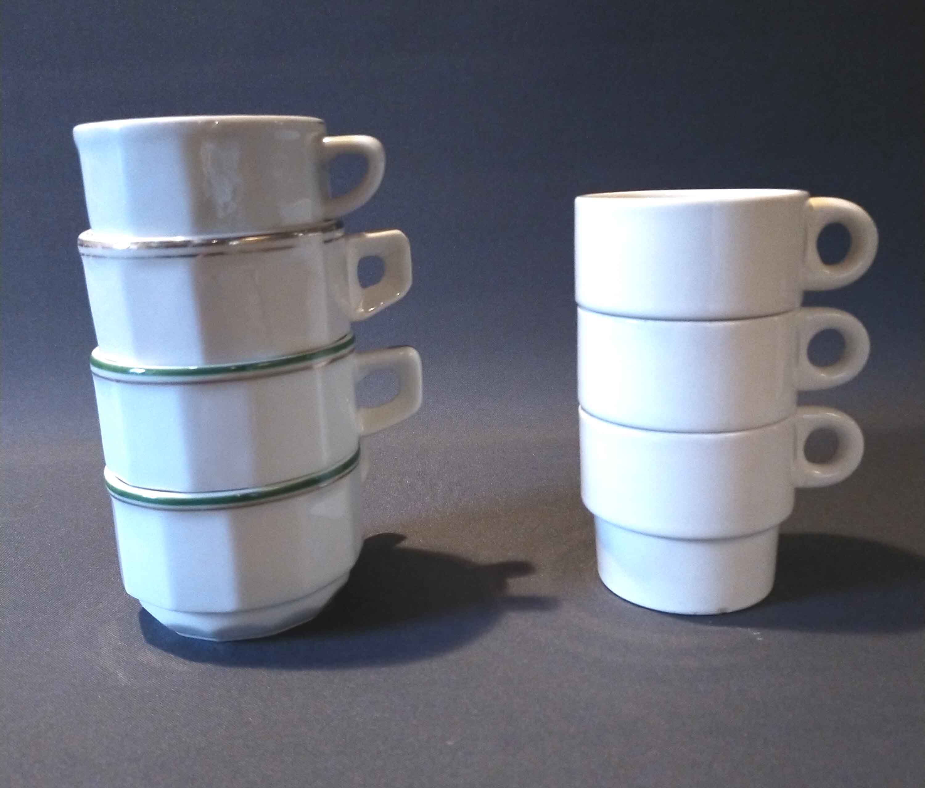 Mismatched set of 7 antique cups
