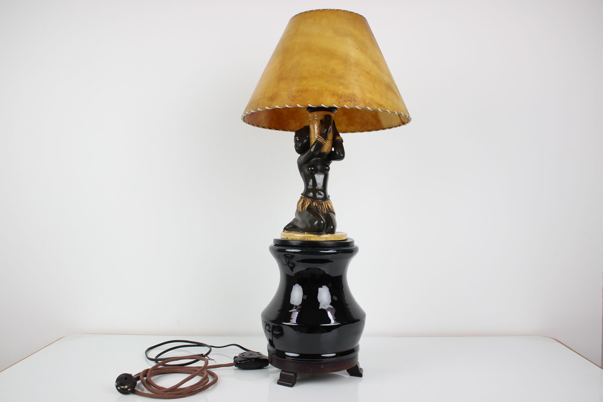 Art Deco lamp with loudspeaker, Stilton, 1930s, Czechoslovakia
