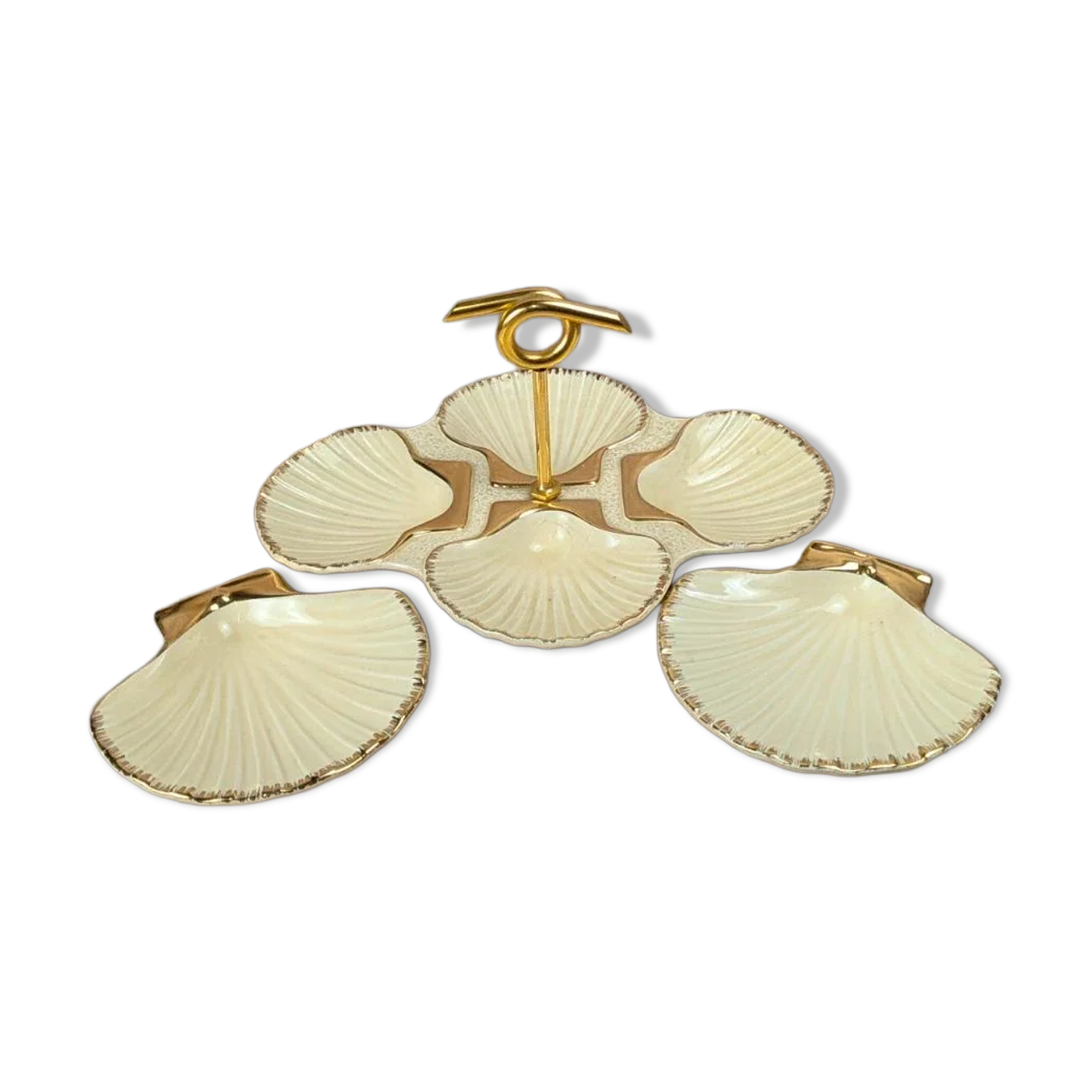 Présentoir coquillage vintage Siloa Paris + 2 coquilles