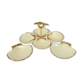 Présentoir coquillage vintage Siloa Paris + 2 coquilles