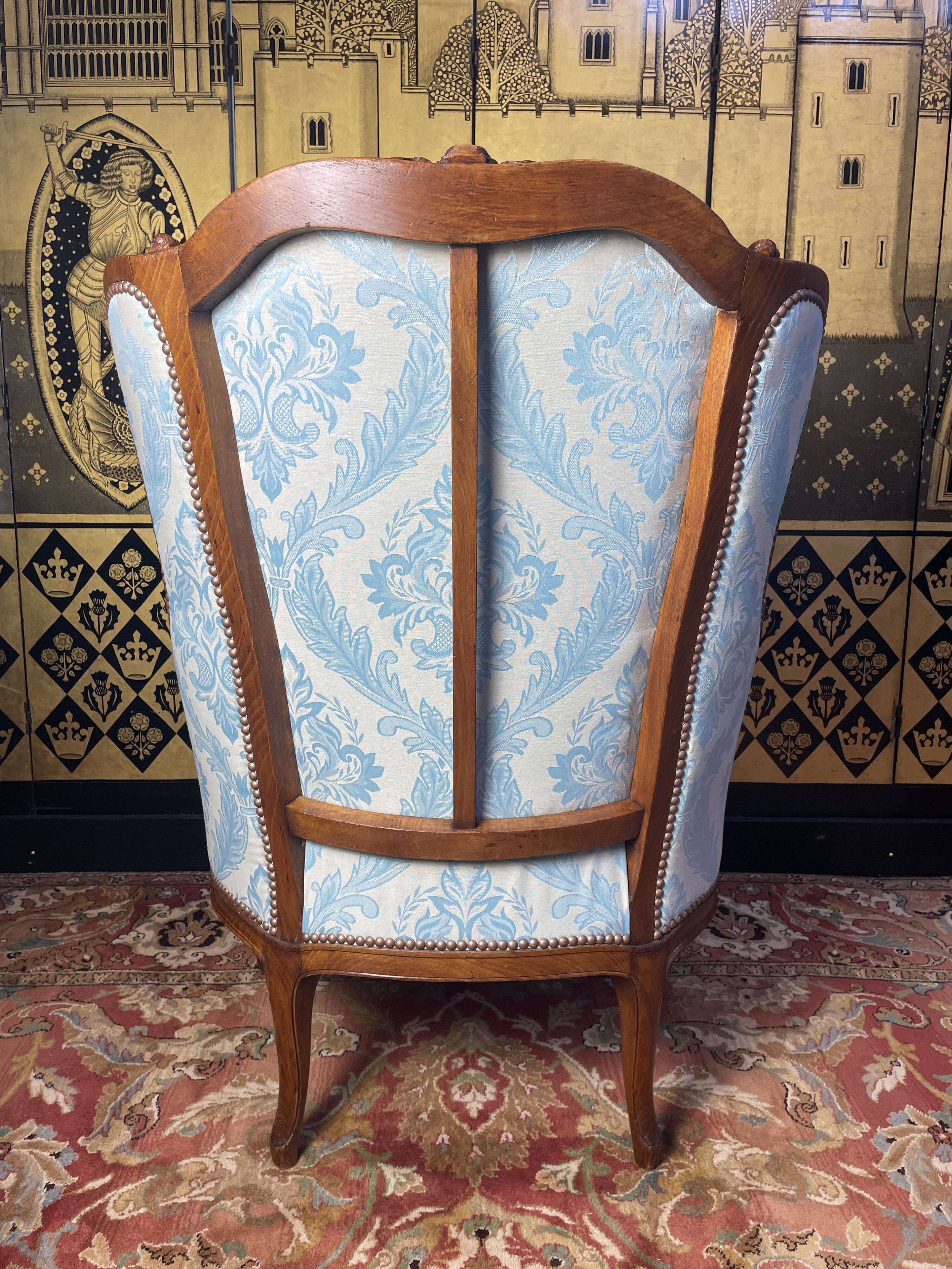 Restored Louis XV style shepherdess armchair