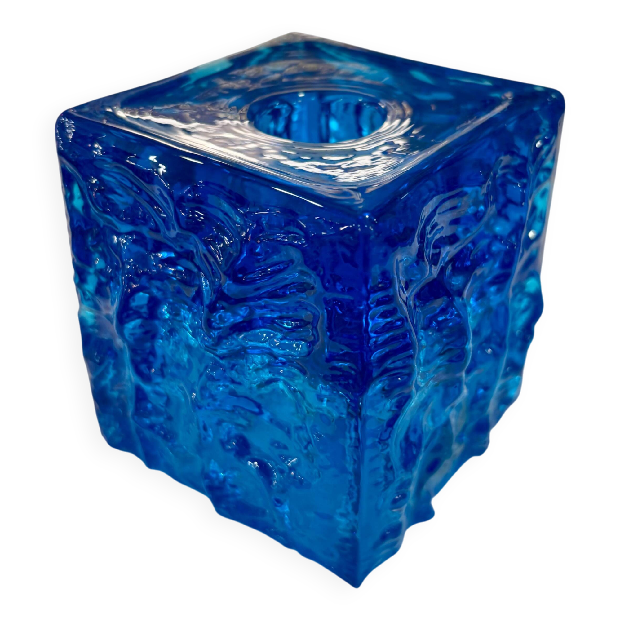 Candlestick - Bohemian glass - Vladislav - Czechoslovakia - 1970