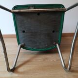 Industrial PULLMAN chair 60 sad vintage blue