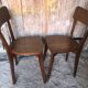 Pair of vintage 60s wooden bistro chairs