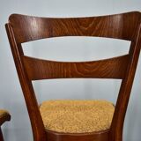 Vintage walnut dining chairs by Mier Topolcany, Czechoslovakia, 1960s, set of 4