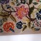 1970s wall tapestry with large multicoloured flowers