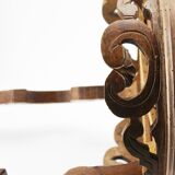 Indochinese wooden and marble sellette