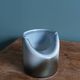 Vase Virebent porcelain cylindrical roll shape with a deep neck.