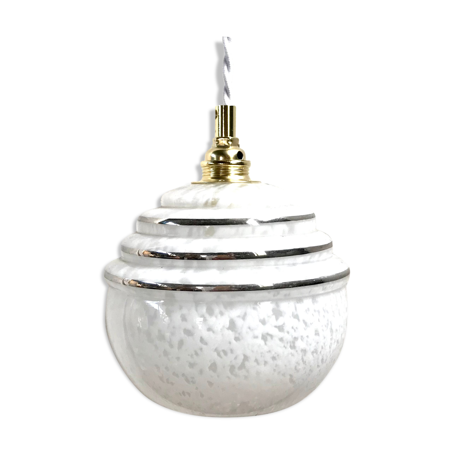 White Clichy glass walker