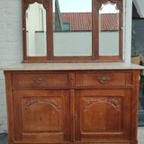 Miroir triptyque art déco chêne