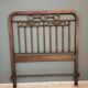 Oak and brass headboard from the 20s-30s