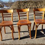 Series of 3 chairs bistrot bauhmann - vintage